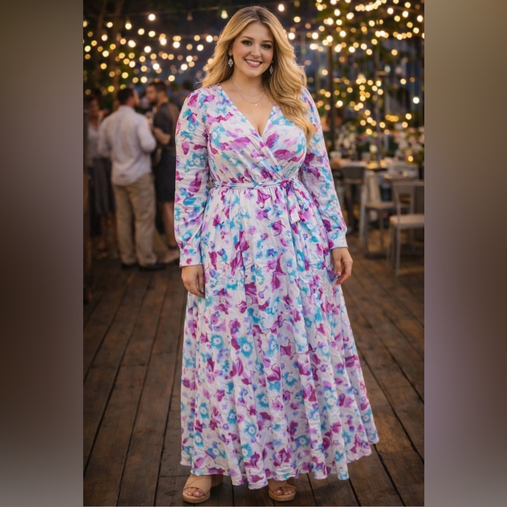 New XTAREN Floral Maxi Dress size 2X 🌸🌹🌺 M